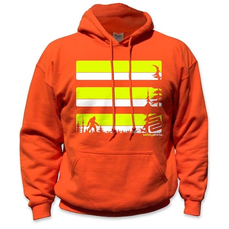 Safetyshirtz Sasquatch High Visibility Hoodie, Orange, L 64010103L